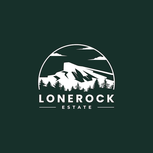 Ontwerpsjabloon voor Lonerock-logo