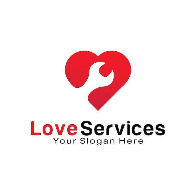 Ontwerpsjabloon voor Love Services-logo