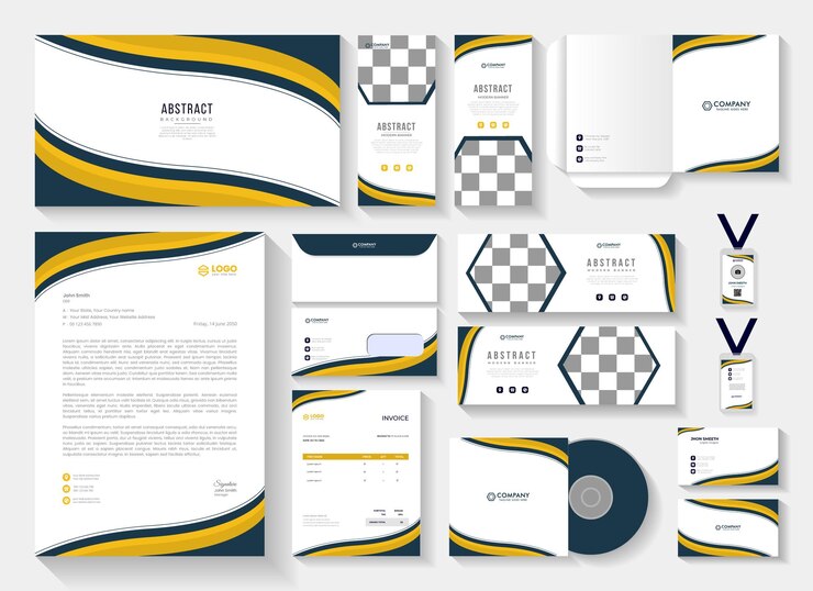 Vector ontwerpsjabloon voor merkidentiteit zakelijke briefpapier