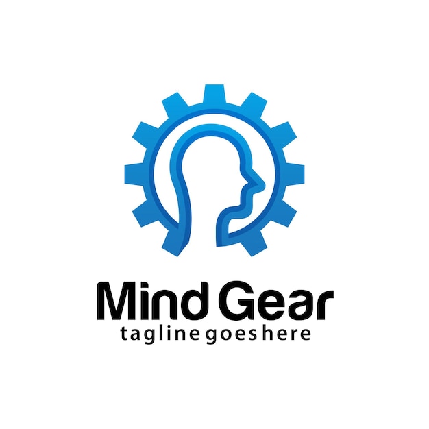 Ontwerpsjabloon voor mind gear-logo