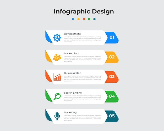 Ontwerpsjabloon voor moderne zakelijke infographics