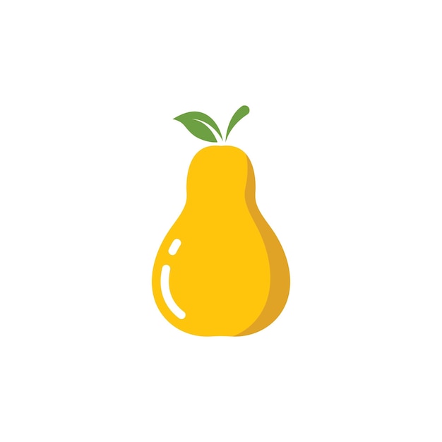 Ontwerpsjabloon voor peer fruit vectorillustratie