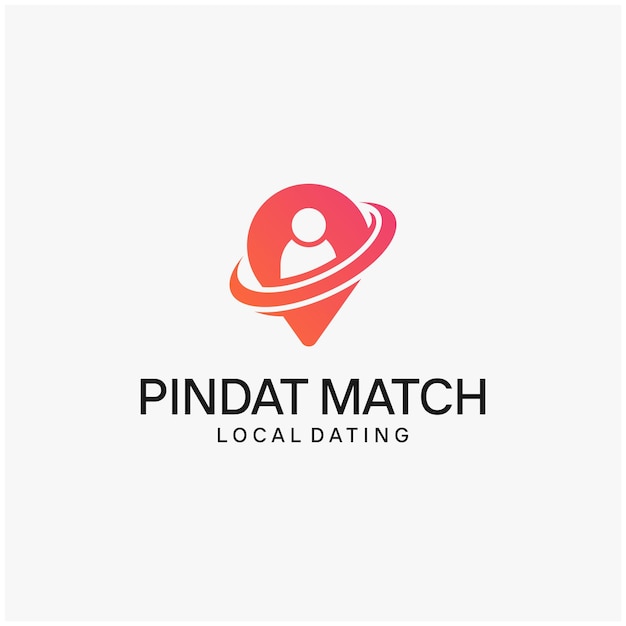 Ontwerpsjabloon voor pin dating-logo