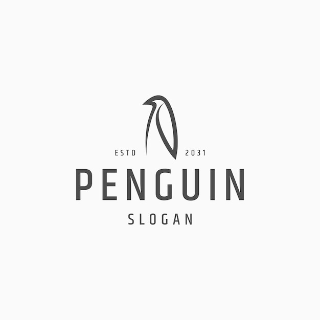 Ontwerpsjabloon voor pinguïn logo