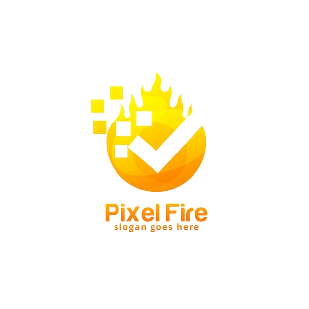 Ontwerpsjabloon voor Pixel Fire-logo