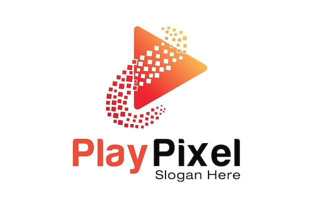 Ontwerpsjabloon voor Pixel-logo spelen