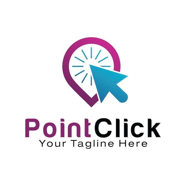 Ontwerpsjabloon voor Point Click-logo