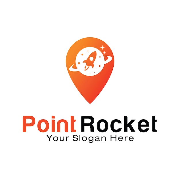 Ontwerpsjabloon voor Point Rocket-logo