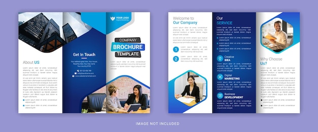 Ontwerpsjabloon voor professionele creatieve driebladige brochure