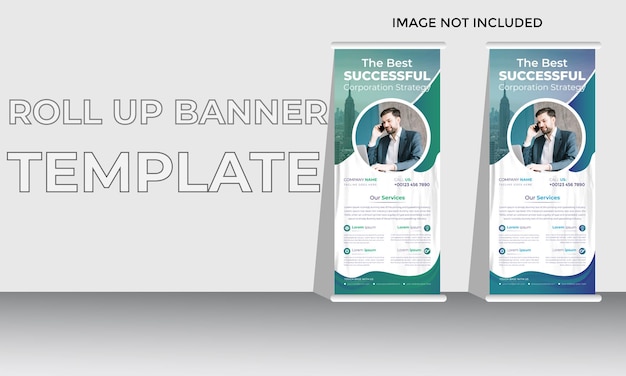 Ontwerpsjabloon voor professionele en zakelijke roll-up banner