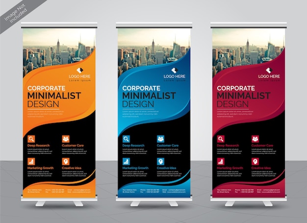 Ontwerpsjabloon voor professionele roll-up banner