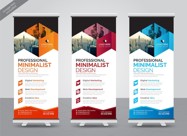 Ontwerpsjabloon voor professionele roll-up banner