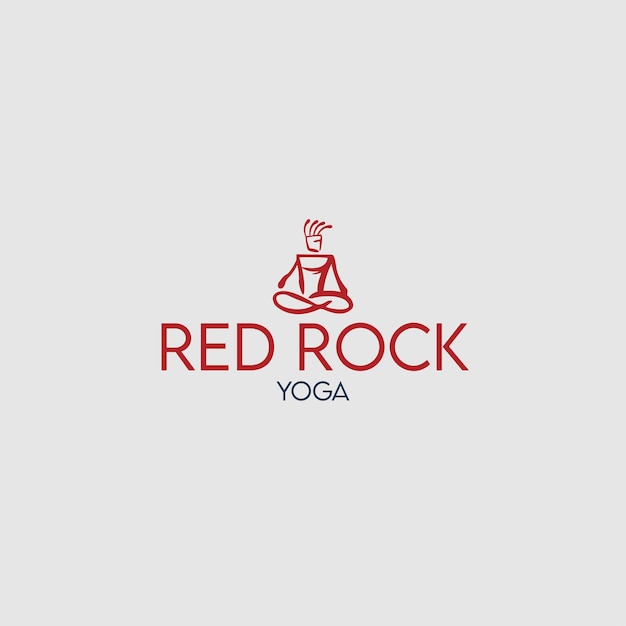 Ontwerpsjabloon voor red rock yoga-logo