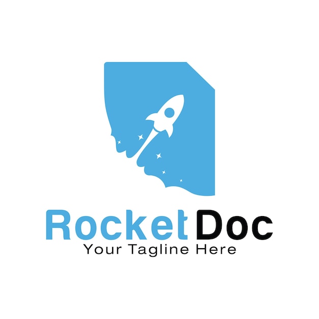 Ontwerpsjabloon voor rocket document-logo