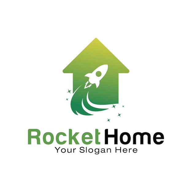 Ontwerpsjabloon voor Rocket Home-logo