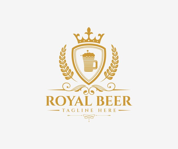 Ontwerpsjabloon voor royal beer-logo