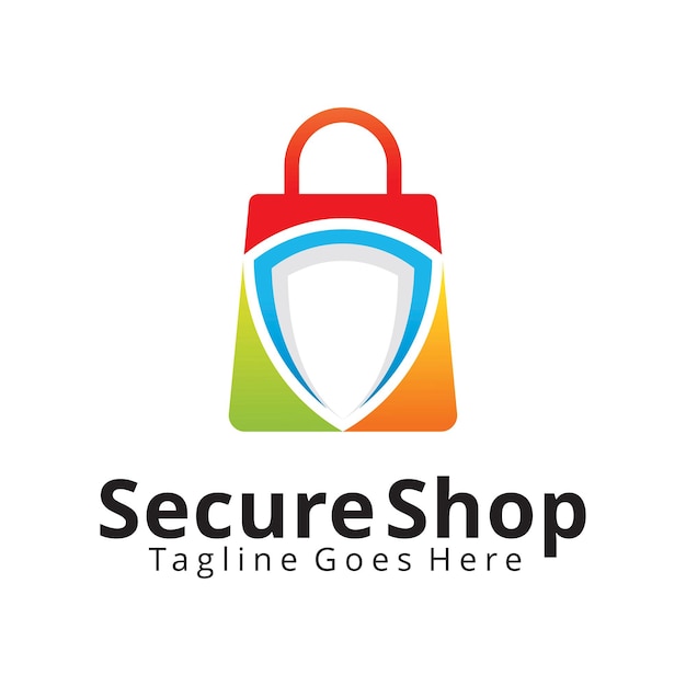 Ontwerpsjabloon voor Secure Shop-logo