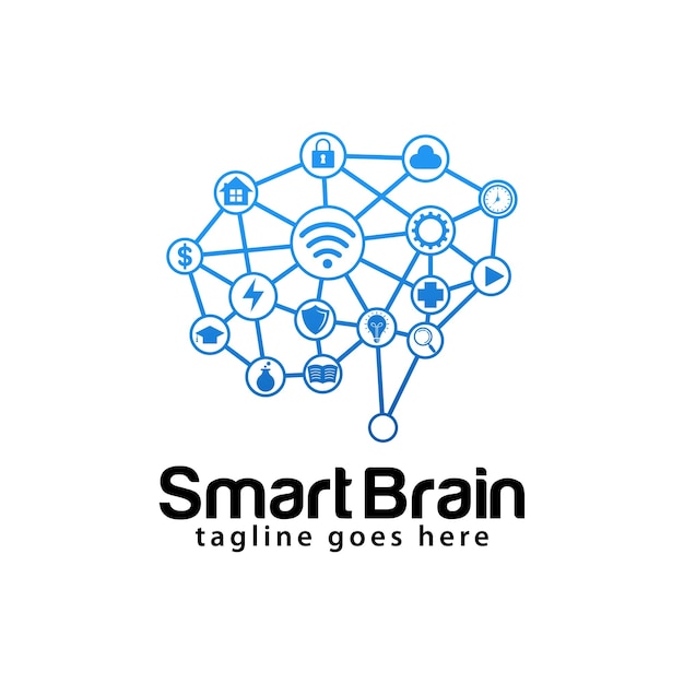 Ontwerpsjabloon voor Smart Brain-logo