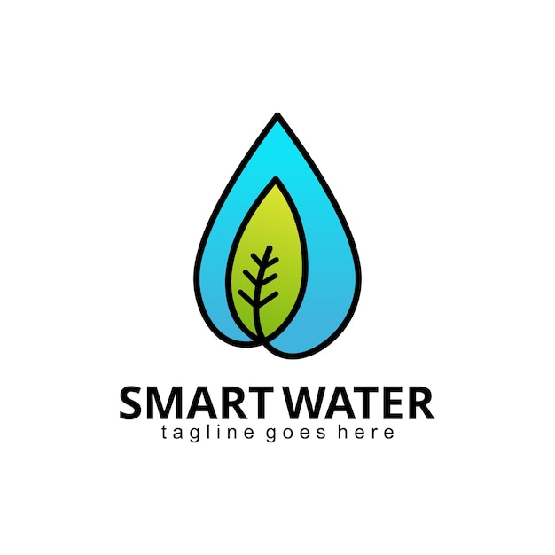 Ontwerpsjabloon voor Smart Water-logo