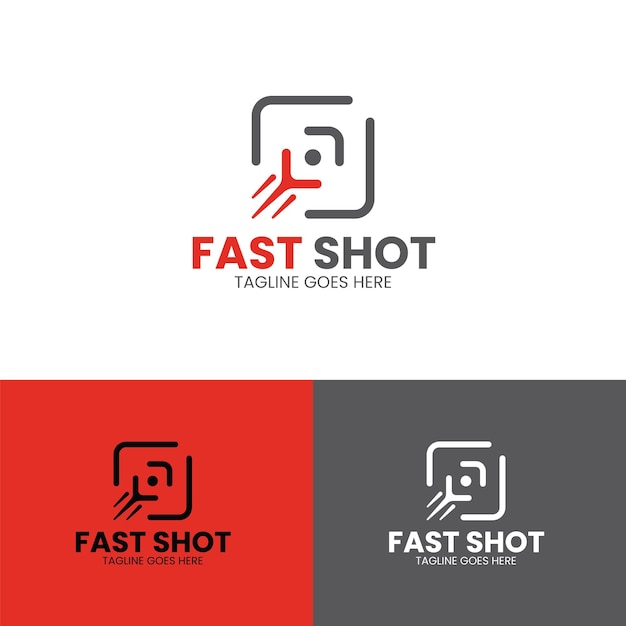 Vector ontwerpsjabloon voor snelle shot camera-logo