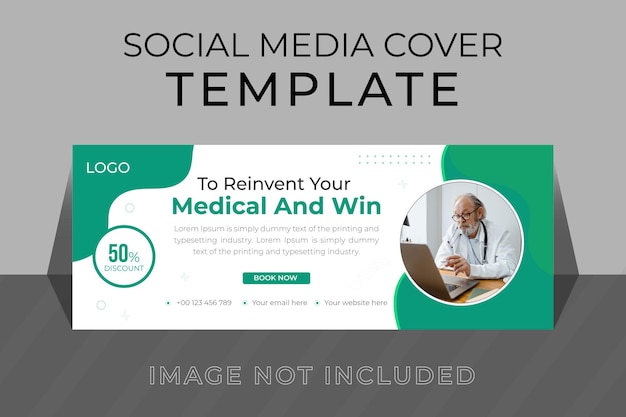 Ontwerpsjabloon voor sociale media voor gezondheidszorg en banner