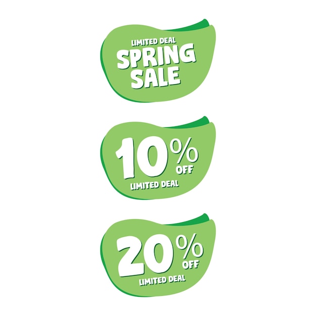 Ontwerpsjabloon voor Spring Sale-bubbelbanners instellen