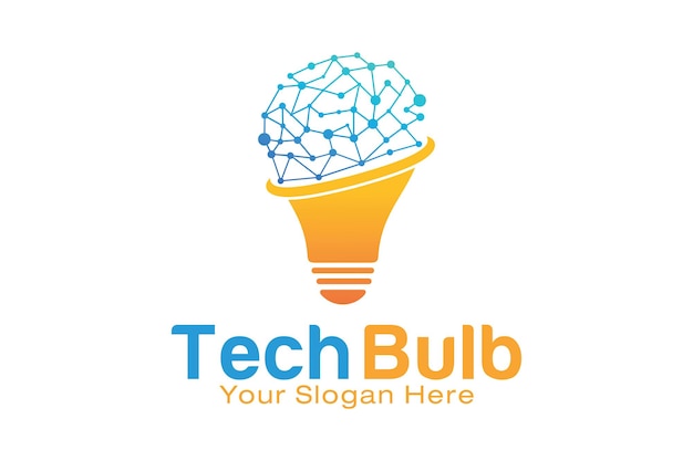 Ontwerpsjabloon voor Tech Bulb-logo