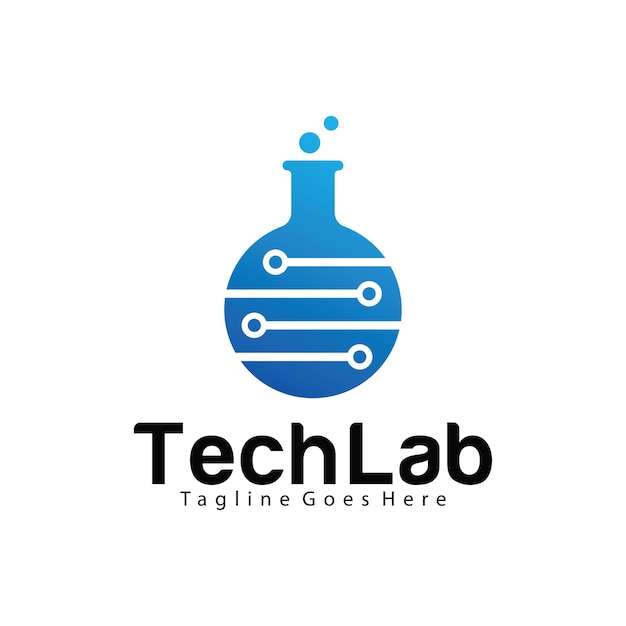 Vector ontwerpsjabloon voor tech lab-logo