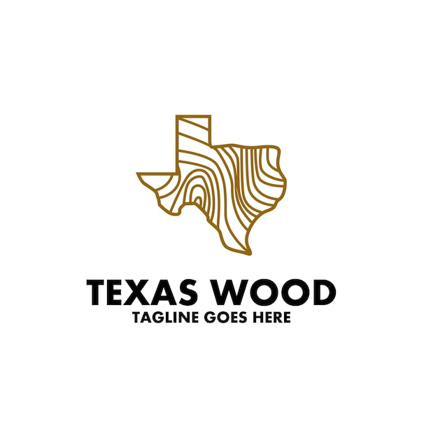 Ontwerpsjabloon voor Texas Wood-logo