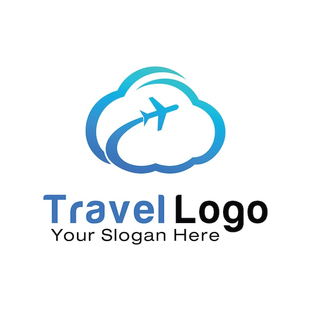 Ontwerpsjabloon voor Travel Cloud-logo