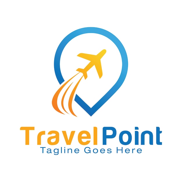 Ontwerpsjabloon voor Travel Point-logo