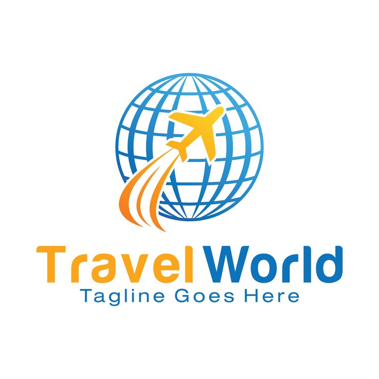 Ontwerpsjabloon voor Travel World-logo
