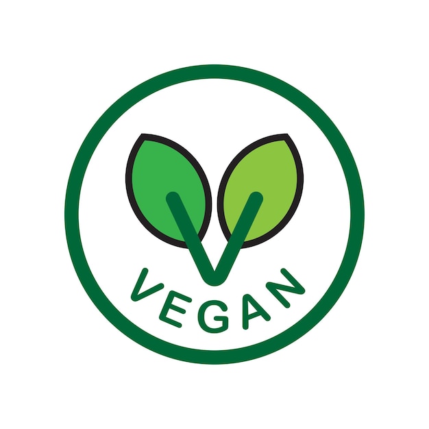 Ontwerpsjabloon voor veganistisch logo