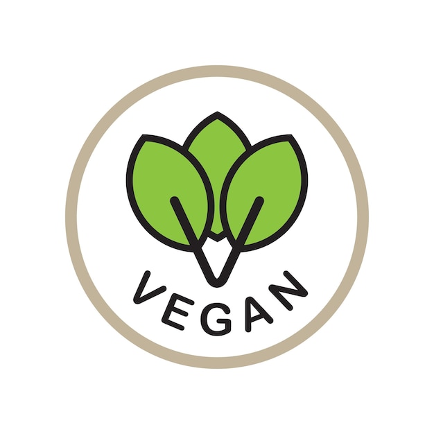 Ontwerpsjabloon voor veganistisch logo