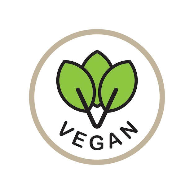 Ontwerpsjabloon voor veganistisch logo