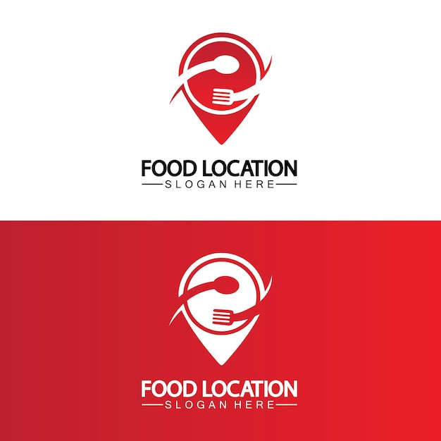 Ontwerpsjabloon voor voedsellocatie-logo