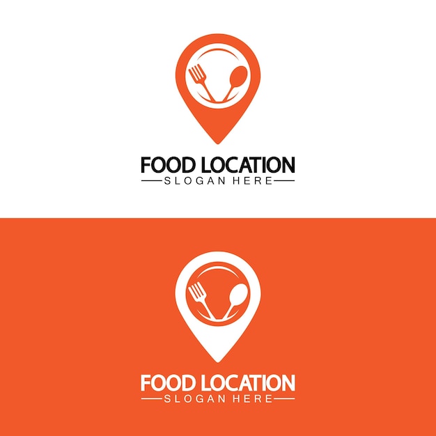 Ontwerpsjabloon voor voedsellocatie-logo