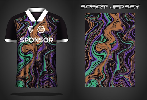 Ontwerpsjabloon voor voetbaltrui sportshirt