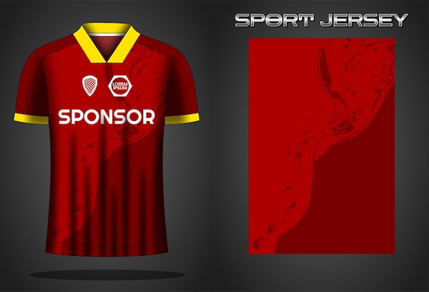 Ontwerpsjabloon voor voetbaltrui sportshirt