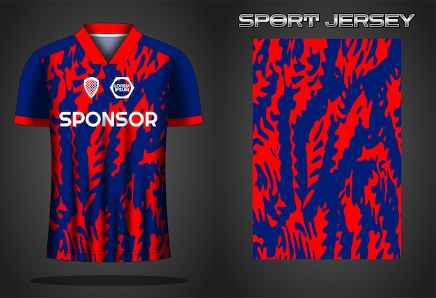 Ontwerpsjabloon voor voetbaltrui sportshirt