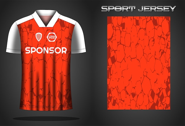 Ontwerpsjabloon voor voetbaltrui sportshirt