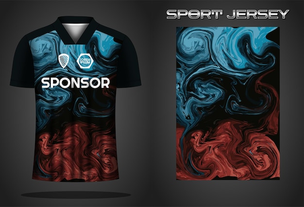 Ontwerpsjabloon voor voetbaltrui sportshirt