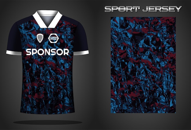 Ontwerpsjabloon voor voetbaltrui sportshirt