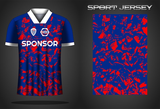 Ontwerpsjabloon voor voetbaltrui sportshirt