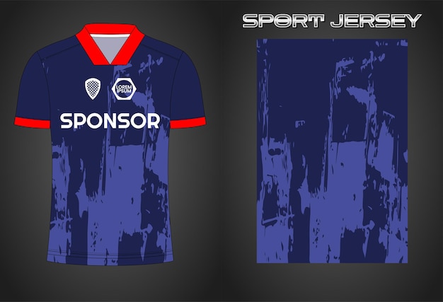 Ontwerpsjabloon voor voetbaltrui sportshirt