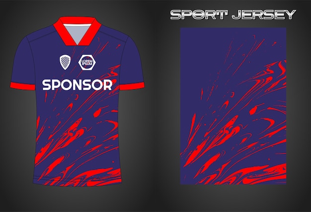 Ontwerpsjabloon voor voetbaltrui sportshirt