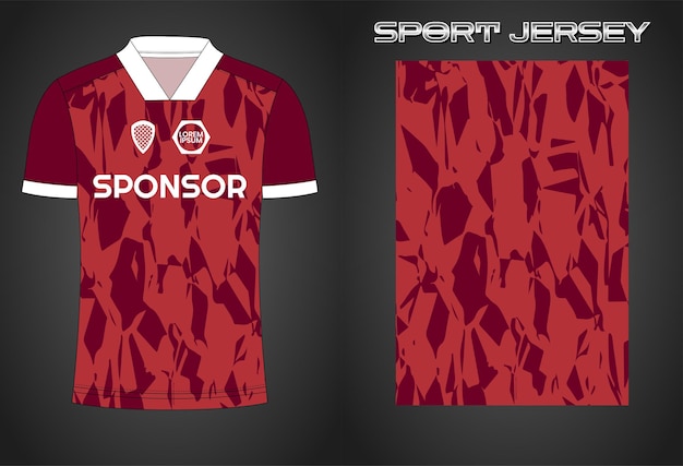 Ontwerpsjabloon voor voetbaltrui sportshirt