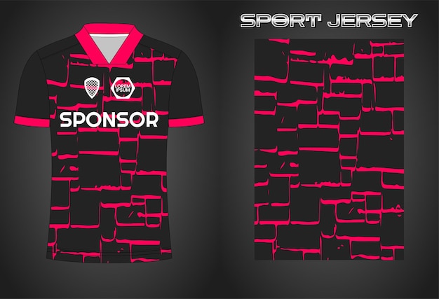 Ontwerpsjabloon voor voetbaltrui sportshirt