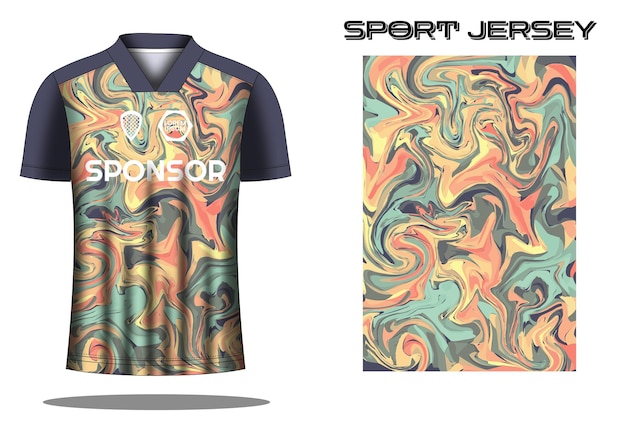 Ontwerpsjabloon voor voetbaltrui sportshirt