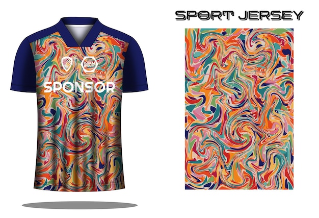 Ontwerpsjabloon voor voetbaltrui sportshirt